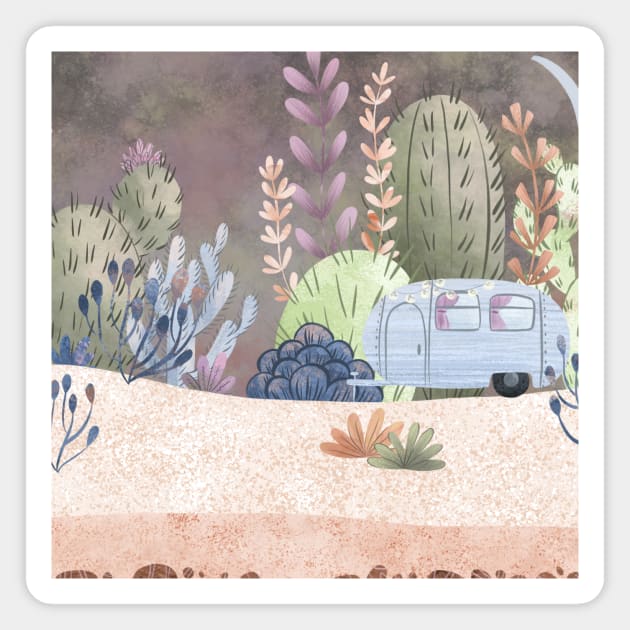 Terrarium Desert Magnet by Dogwoodfinch